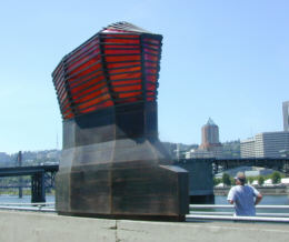 GHOST SHIP -- in an urban park where water meets land